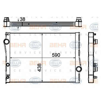 Motor Su Radyatörü X5:E70 X6:E71 [M57 N57 N54 N55] Otm.Şanz; AC+