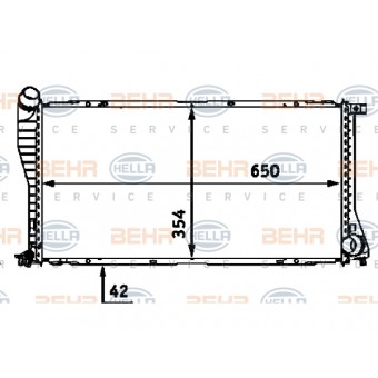 Motor Su Radyatörü E39 E38 [M47 M57 M67] Man/Otm.Şanz; AC+/-