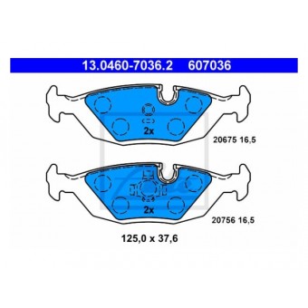 Fren Balatası E30 Arka 316>325i 324d/td