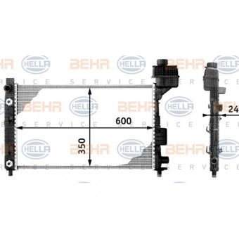 Motor Su Radyatörü W168 [M166] Man/Otm.Şanz; AC+/- 1998-99